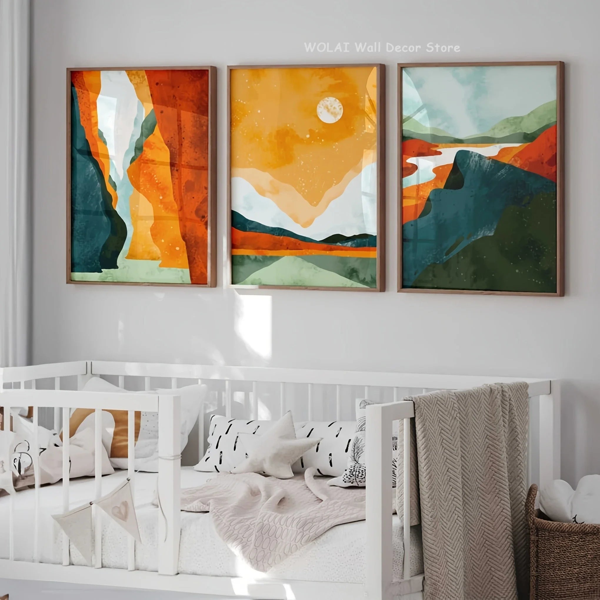 Boho Sun Mountain Canvas Set