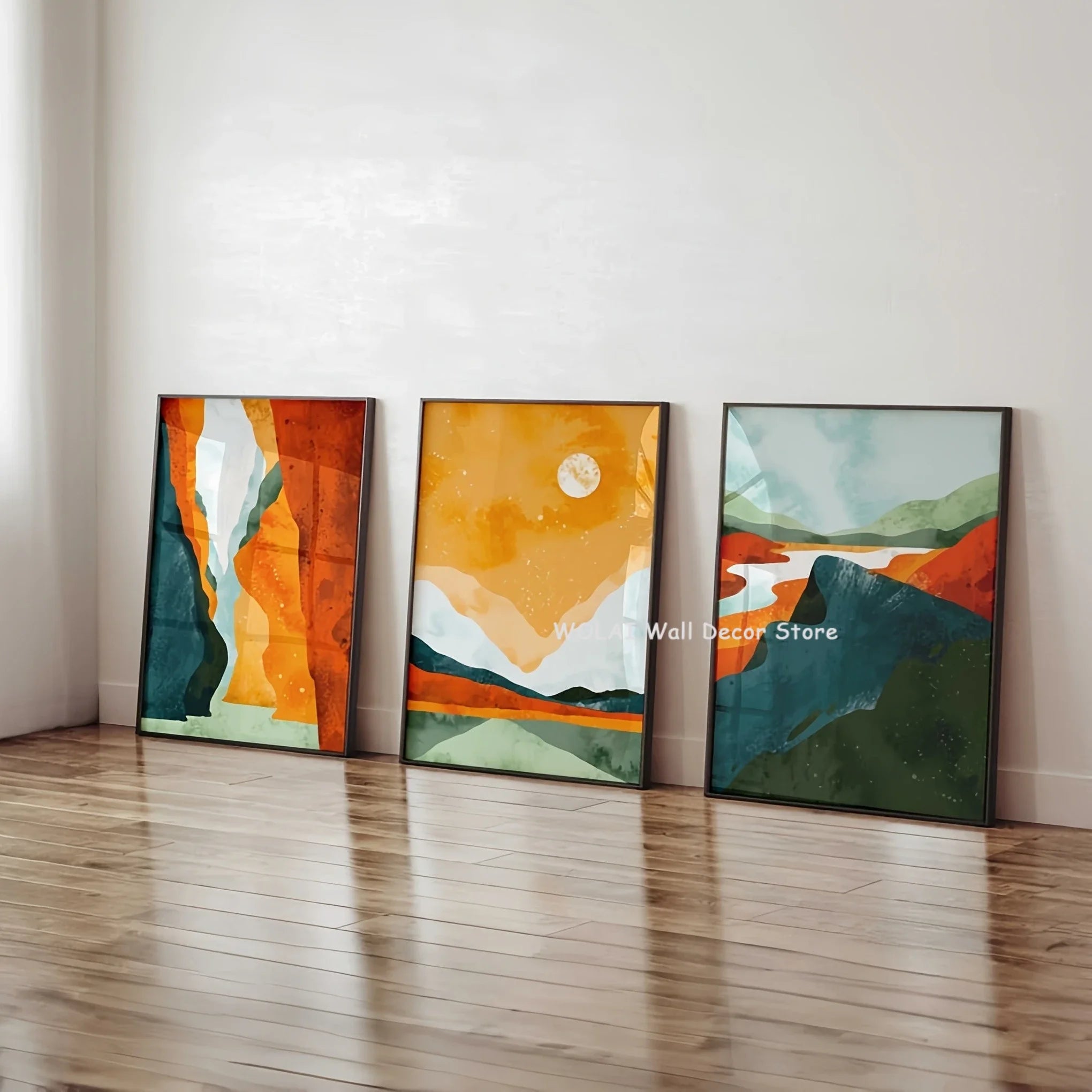 Boho Sun Mountain Canvas Set