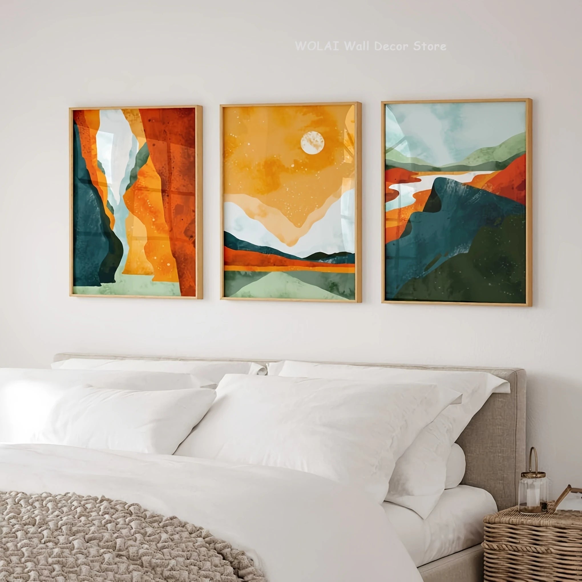 Boho Sun Mountain Canvas Set