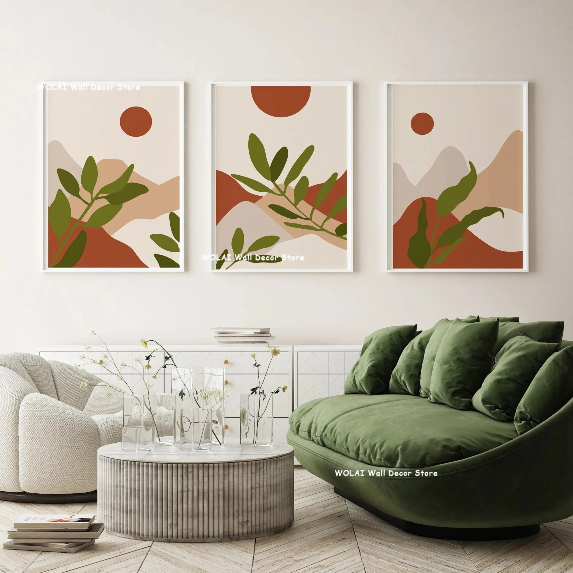 Boho Sun Mountain Canvas Set